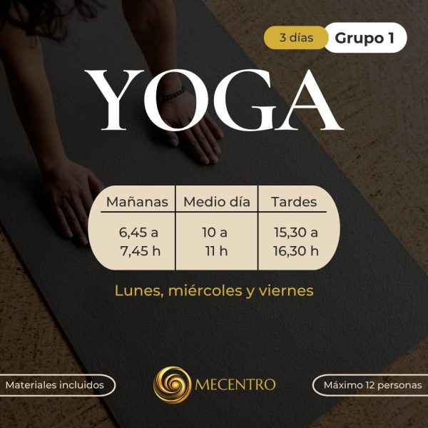 Clases de Yoga en Palma 3 días a la semana en Mecentro